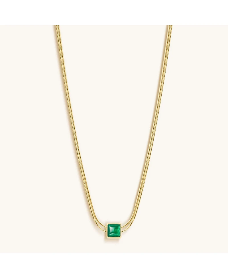 Devote & Achieve Emerald Evil Eye May Birthstone Necklace