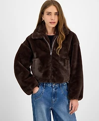 Jou Juniors' Faux-Fur Bomber Jacket