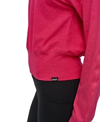 Dkny Sport Women's Space-Dyed Half-Zip Raglan-Sleeve Top