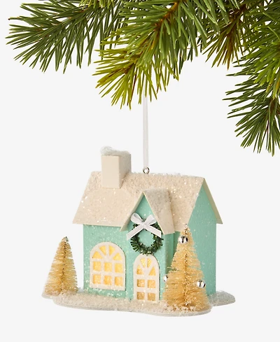 Holiday Lane Pastel Shine Light-Up House Ornament, Macy's Exclusive