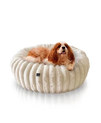 Elle Decor Round Wide Wale Pet Cuddler Bed, Anti-Skid Bottom, Bedding for Dogs and Cats