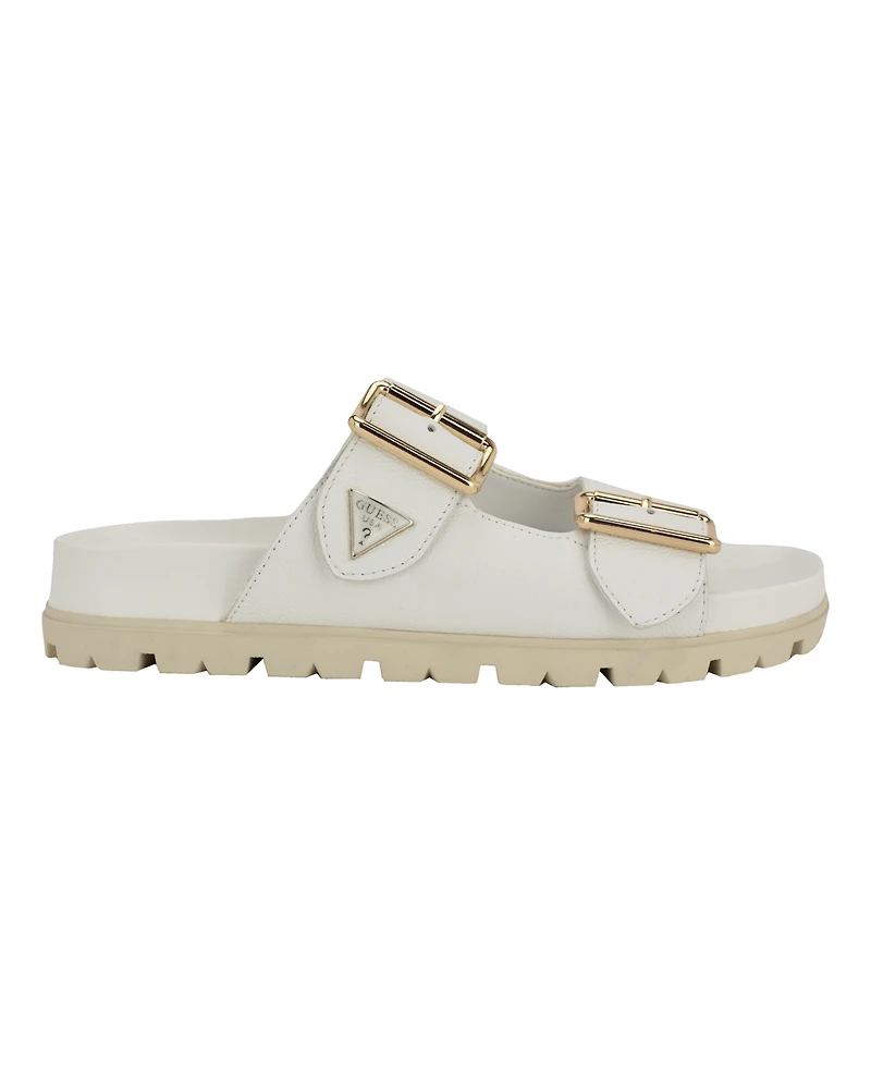 Guess Women's Fasten Double-Buckle Footbed Sandals