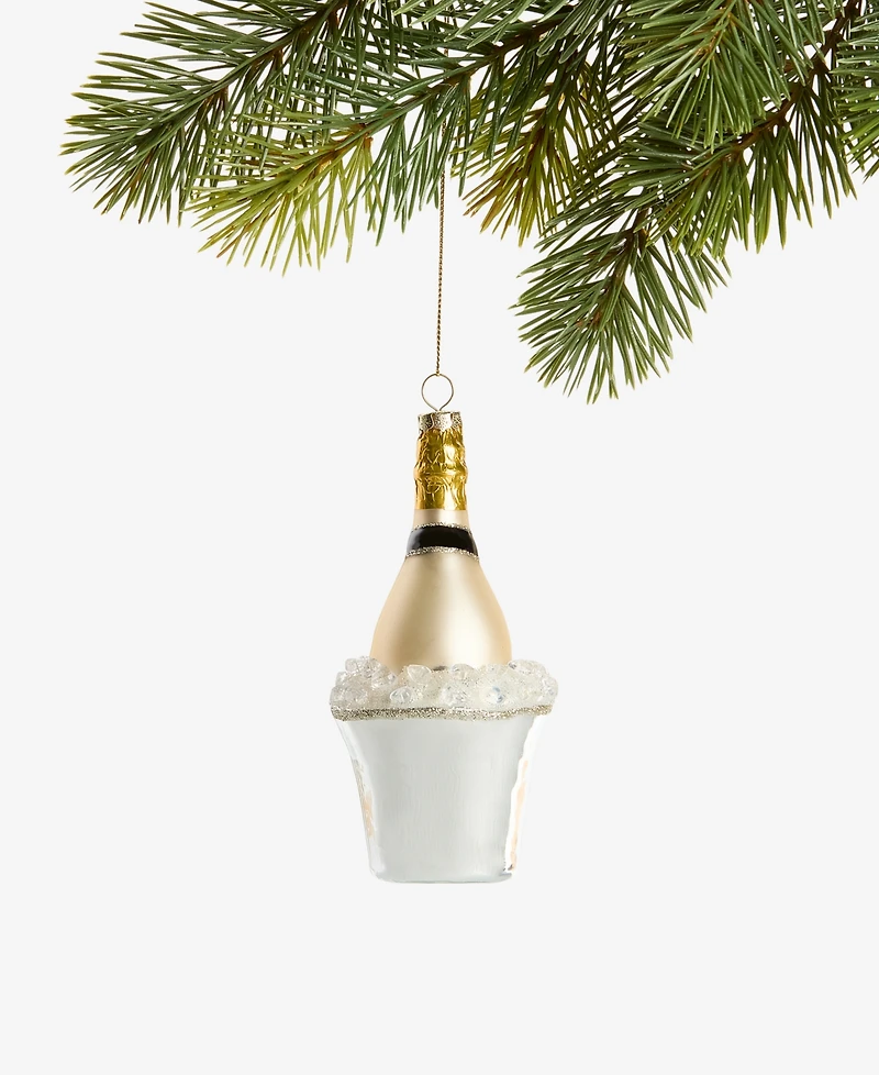 Holiday Lane Spirits Champagne On Ice Ornament, Macy's Exclusive