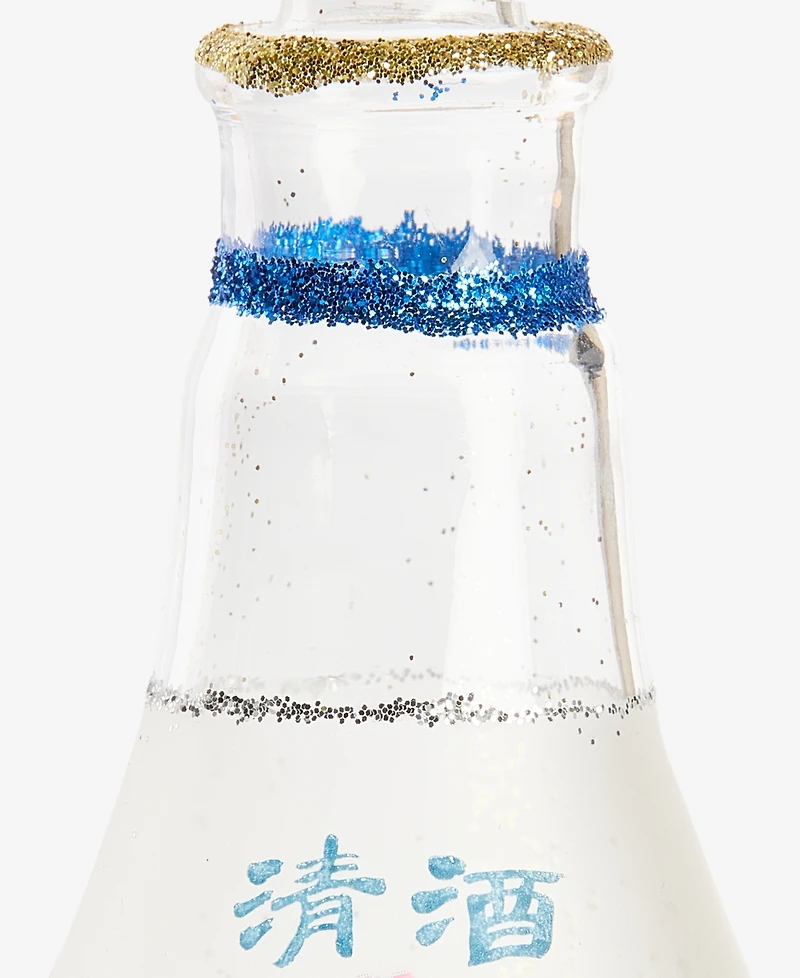 Holiday Lane Spirits Glass Sake Bottle Ornament, Macy's Exclusive
