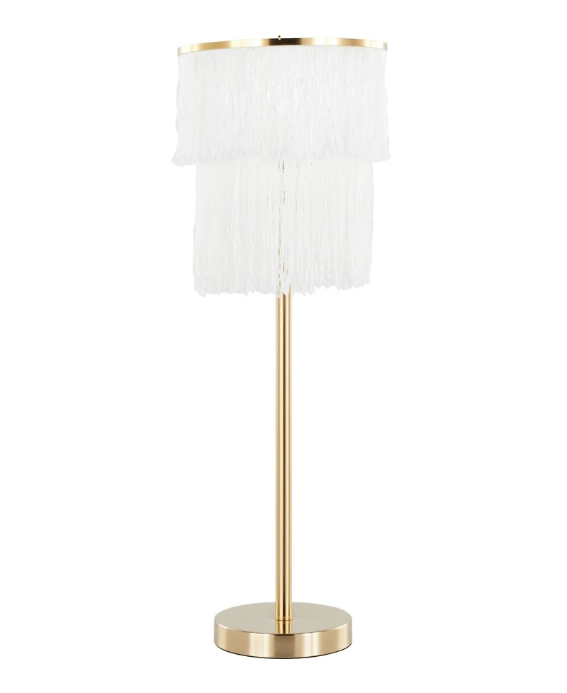 Lumisource 25" Metal Fringe Contemporary Buffet Lamp, Set of 2