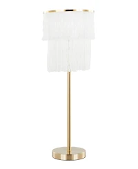 Lumisource 25" Metal Fringe Contemporary Buffet Lamp, Set of 2