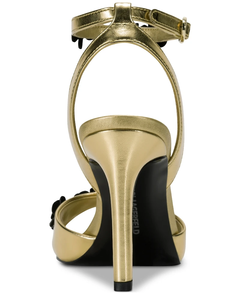 Karl Lagerfeld Paris Women's Kallie Peep Toe Sandals