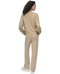 Dkny Sport Women's Rhinestone-Logo V-Neck Pullover Top