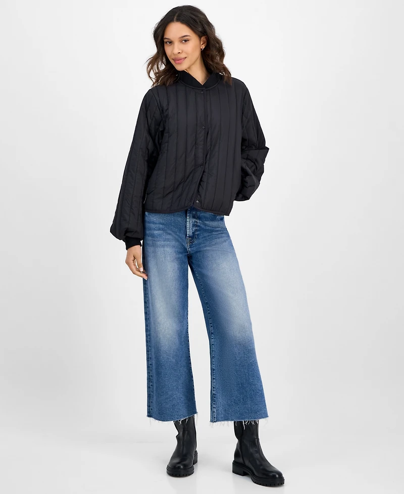 Rains Women's Stand-Collar Bomber Jacket