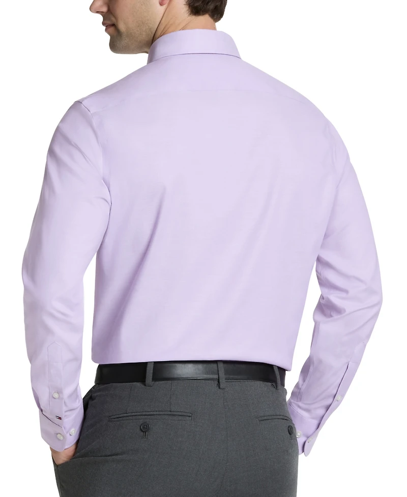 Tommy Hilfiger Men's Th Flex Regular Fit Stretch Pinpoint Dress Shirt