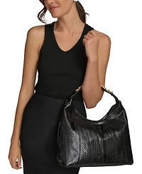 Donna Karan New York Bellmore Small Skipper Snake Shoulder with Bezel Strap