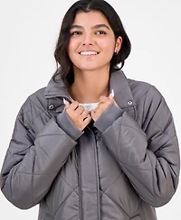 CoffeeShop Juniors' Shawl-Collar Quilted Coat