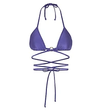 Lscn by Lascana Women's Shimmer Strappy Triangle Bikini Swimsuit Top Bra Sizing