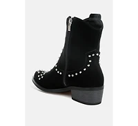 Hira Studs Embellished Cowboy Boots Women