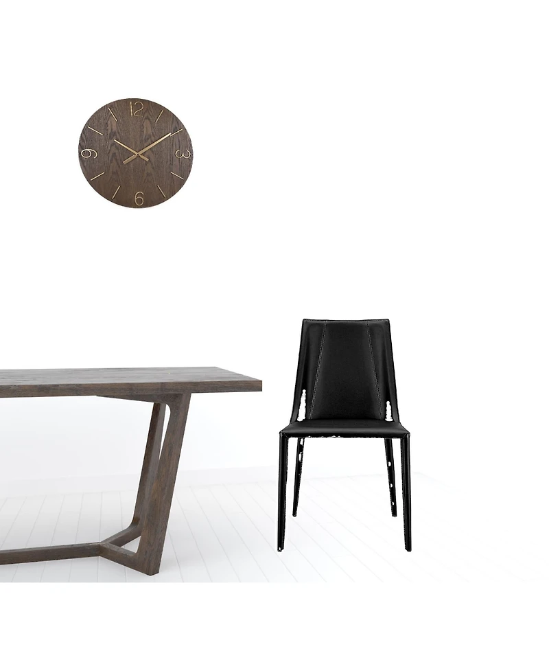 Faux Leather Dining Chair with Armless Design for Kitchen or Room