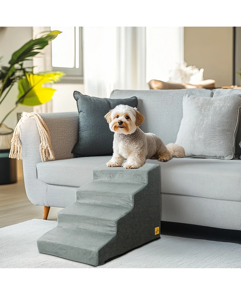 Bingopaw 4-Step Non-Slip Sponge Dog Stairs for Small Dogs