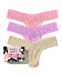 Hanky Panky Women's Signature Lace Low Rise Thong 3 Pack
