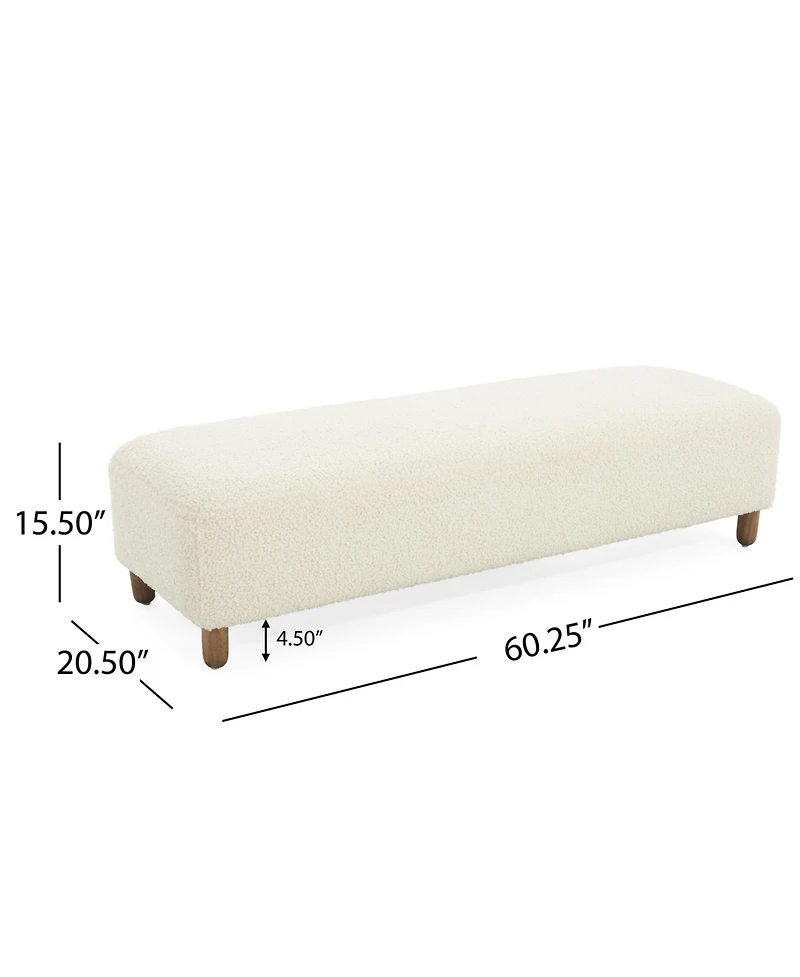 Modern Upholstered Ottoman Bench,Comfortable End-of-Bed Seat for Bedroom or Living Room-The Pop Home