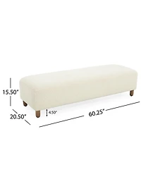 Modern Upholstered Ottoman Bench,Comfortable End-of-Bed Seat for Bedroom or Living Room-The Pop Home