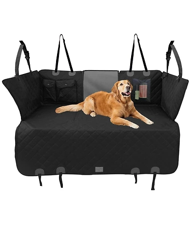 Bingopaw Dog Car Seat Cover With 2 Pockets & Window for Pet Safety