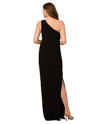 Adrianna Papell Women's One-Shoulder Embellished Gown