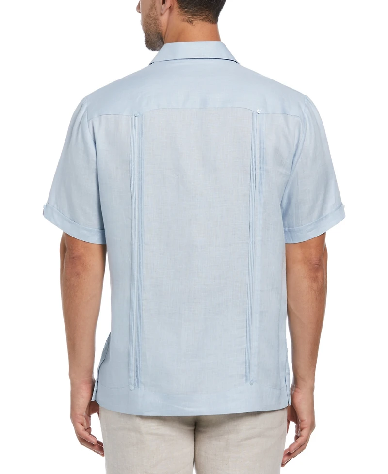 Cubavera Men's 100% Linen Short Sleeve 4 Pocket Guayabera Shirt