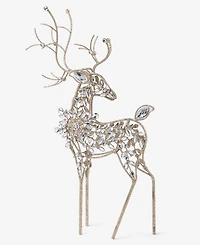 Holiday Lane Opulence Iron and Gem Deer Figurine, Macy's Exclusive