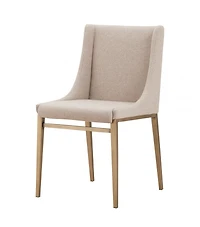 Set of 2 Brass Contemporary Dining Chairs for Modern Kitchen or Dining Room