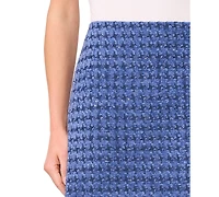 CeCe Women's A-Line Tweed Mini Skirt