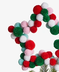 Holiday Lane Pom Pom Star Tree Topper, Macy's Exclusive