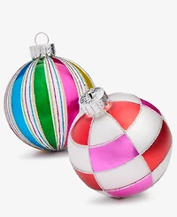 Holiday Lane Whimsy Set of 4 Glass Ornaments, Macy's Exclusive