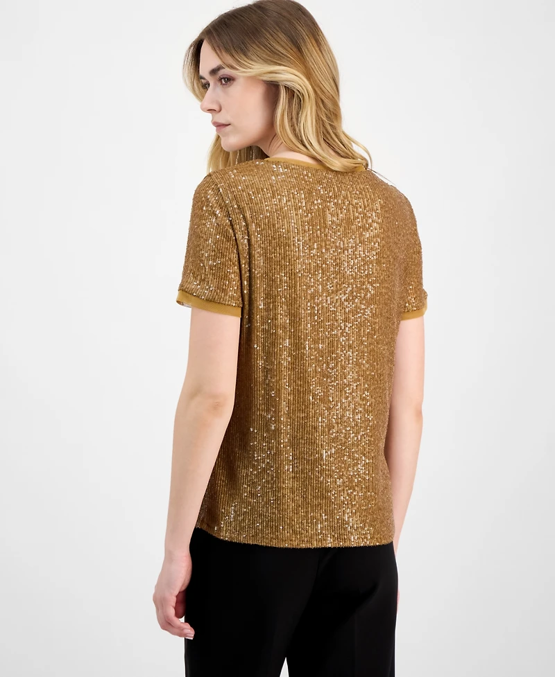 Anne Klein Women's Sequined T-Shirt