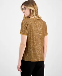 Anne Klein Women's Sequined T-Shirt