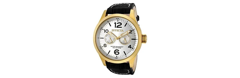 Invicta Men's Specialty Quartz 3 Hand Silver Dial Watch