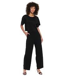 Muse Women's Studded Relaxed Crewneck Tee
