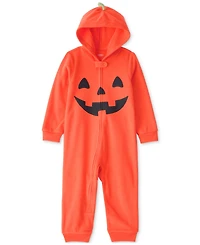 Carter's Toddler Boys Halloween Jack O Lantern Hooded Zip Up Jumpsuit