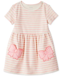 Carter's Toddler Girls Bows Striped Short-Sleeve Dress