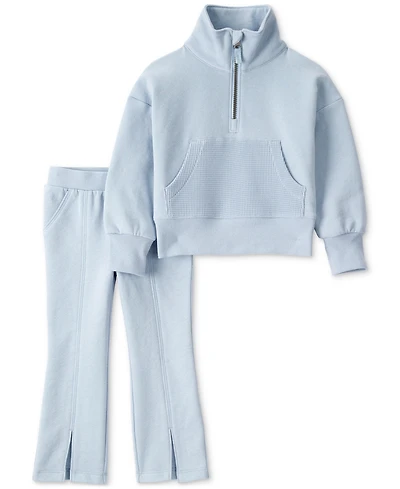 Carter's Toddler Girls 2-Pc. Quarter Zip Pullover & Pants Set