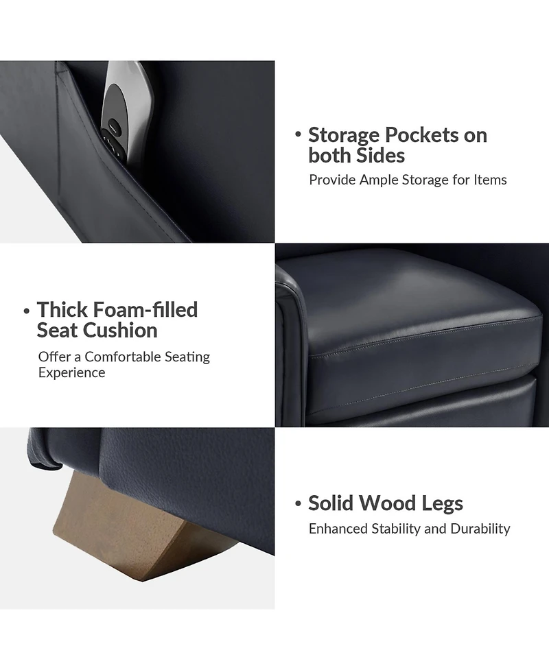 Bernhard Modern Dual Motor Genuine Leather Power Zero Gravity Recliner