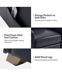 Bernhard Modern Dual Motor Genuine Leather Power Zero Gravity Recliner