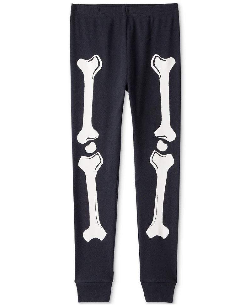 Carter's Adult Glow Halloween Skeleton 100% Snug-Fit Cotton Pajamas, 2 Piece Set