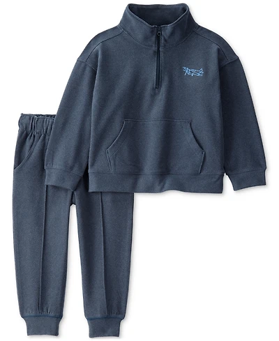 Carter's Toddler Boys 2-Pc. Quarter Zip Pullover & Pants Set