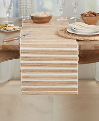 Saro Lifestyle Natural Weave Hyacinth Table Runner, 14" x 72"