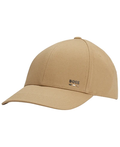 Boss by Hugo Boss Men's Logo Trim Cotton-Twill Hat