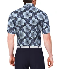 Pga Tour Men's Hibiscus-Print Polo Shirt