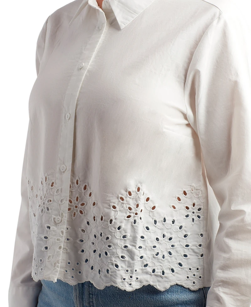 Bcx Juniors' Cotton Eyelet Shirt