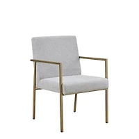 Fabric Dining Arm Chair with Padded Seat for Kitchen or Dining Room