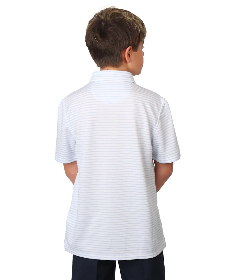 Tailorbyrd Boys Modal Pique Polo with Yarn Dye Stripes