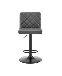 Industrial Iron Adjustable Bar Stool – Swivel Seat & Low Back