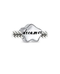 Bling Jewelry Hopes & Dreams Cloud Charm Bead in Oxidized Sterling Silver for European Bracelet